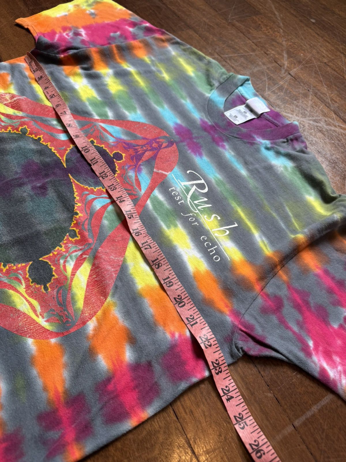 Band Tees VINTAGE 1990s RUSH TEST FOR ECHO 1996-97 TOUR TIE DYE SHIRT Size US XL / EU 56 / 4 - 5 Thumbnail