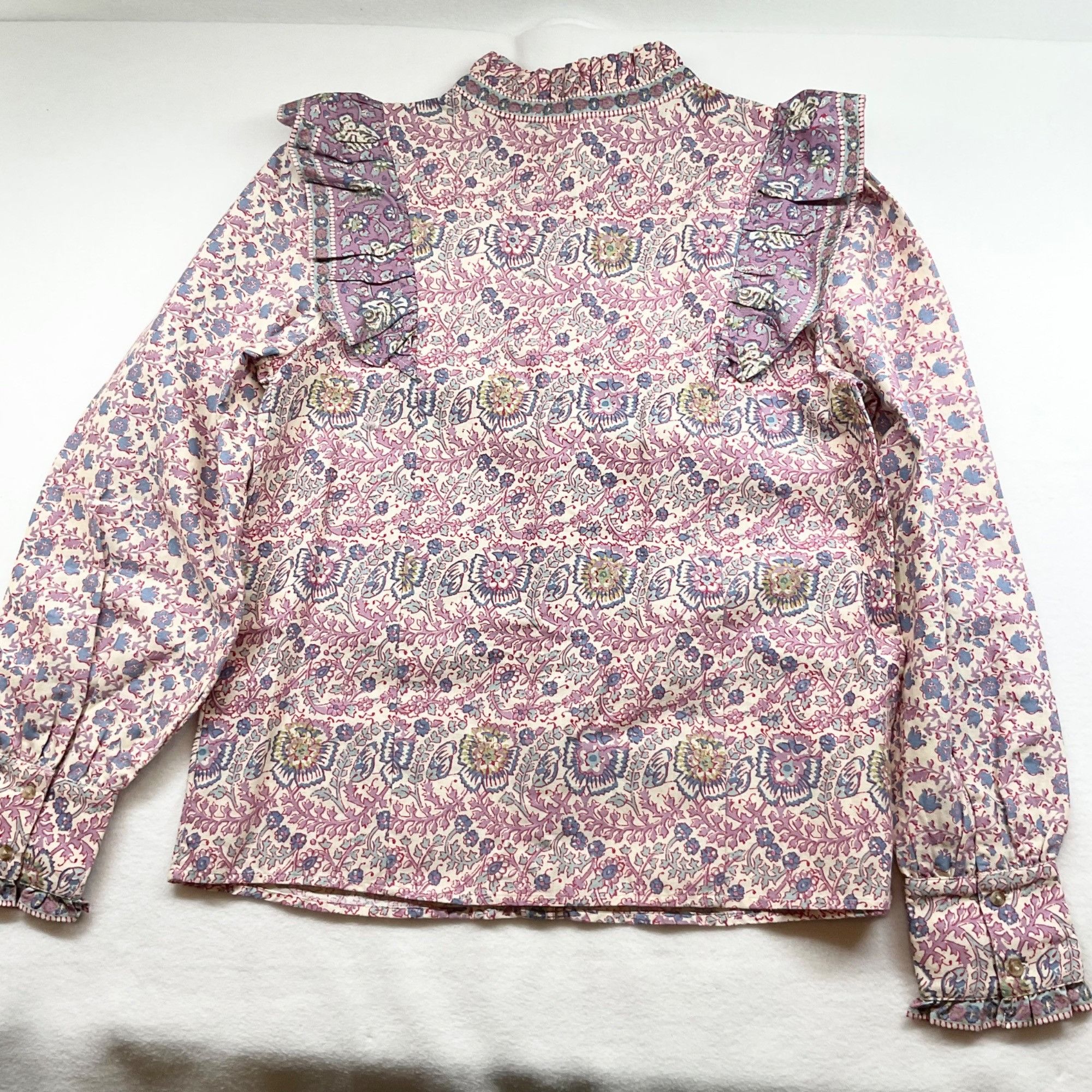 Sezane GALA SHIRT sezane X SEA NY Purple pink floral Emilia print l Size XS / US 0-2 / IT 36-38 - 5 Thumbnail