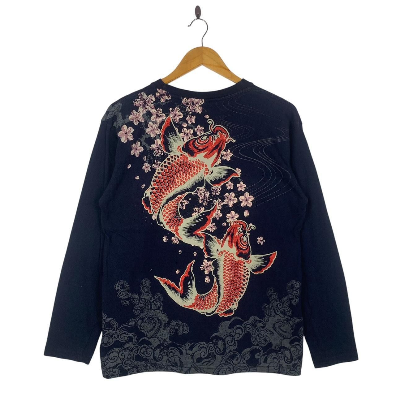 Bullet Noise BULLET NOISE SUKAJAN Japan Koi Sakura Painting Tee Shirt Size M / US 6-8 / IT 42-44 - 2 Thumbnail