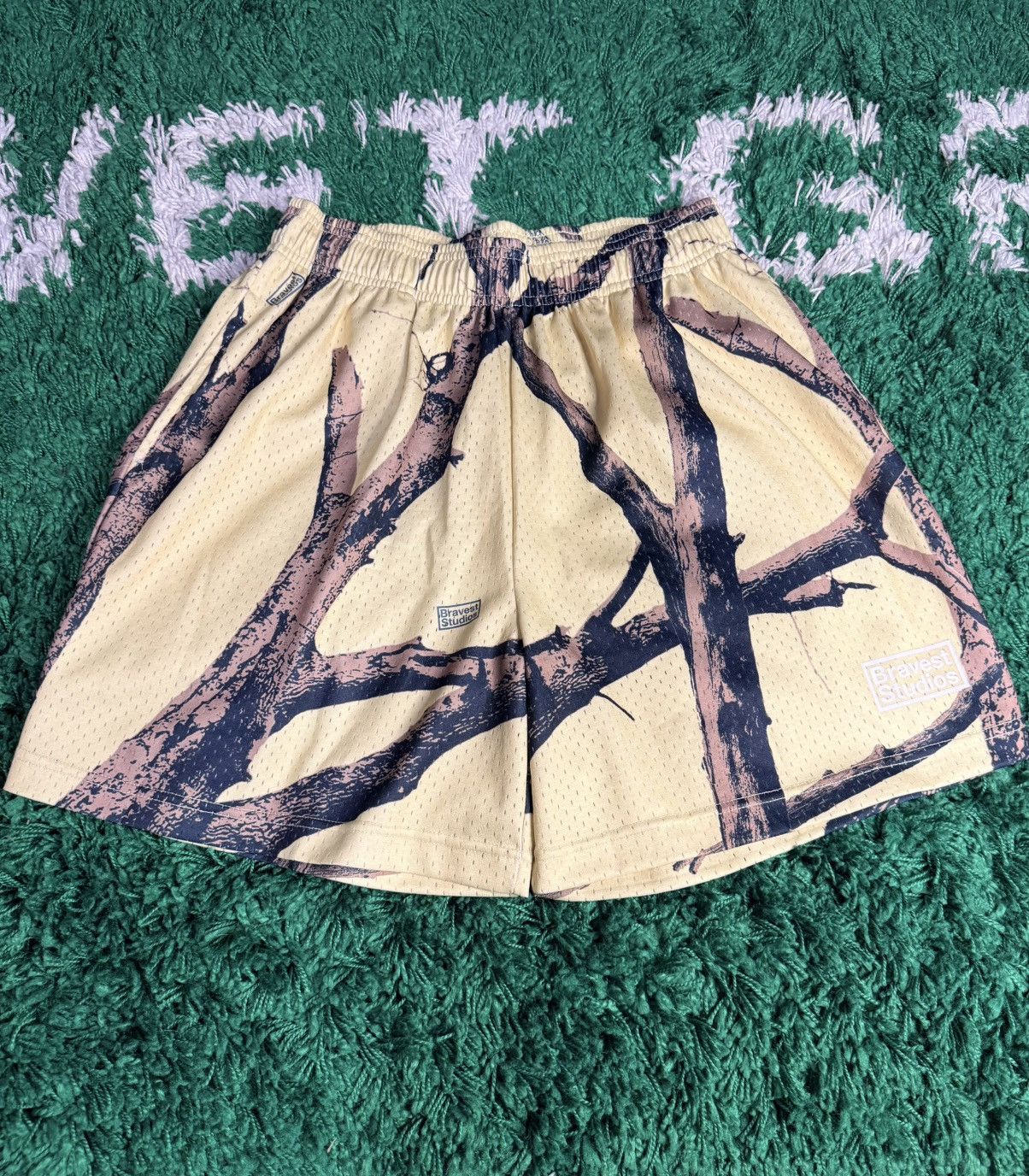 Bravest Studios Bravest Studios Yellow/Brown Trees Shorts XL Size US 36 / EU 52 - 2 Thumbnail