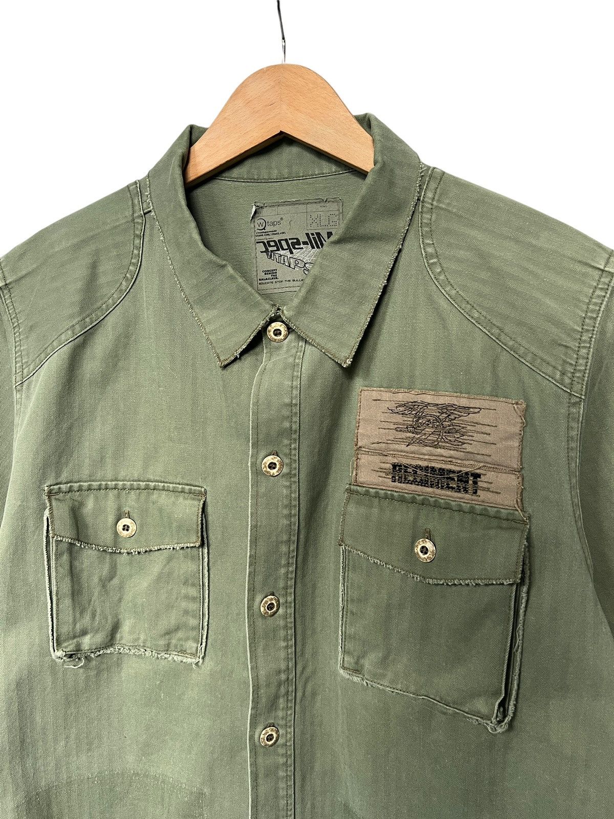 Vintage Vintage 90s WTAPS Military Shirt Size US XL / EU 56 / 4 - 3 Thumbnail