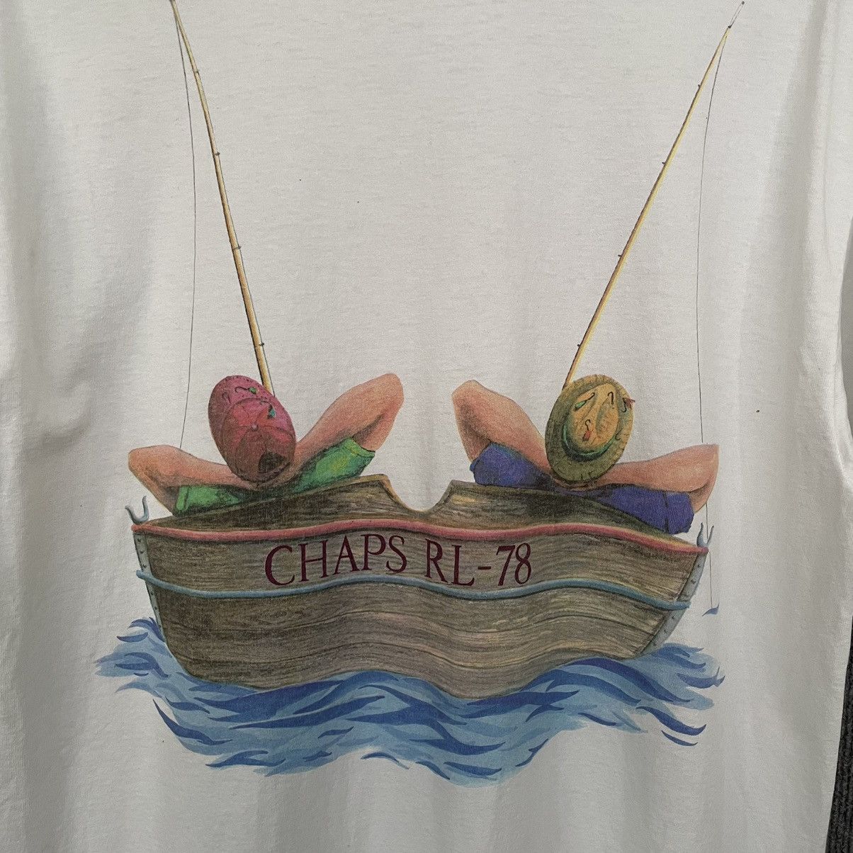 Chaps Ralph Lauren × Vintage Vintage 1990s Chaps Ralph Lauren Mirror Print T Shirt Size US L / EU 52-54 / 3 - 8 Thumbnail