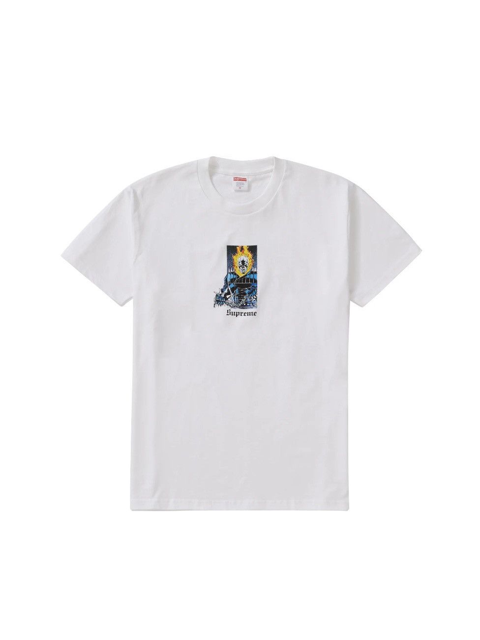 Marvel Comics × Supreme SS19 Supreme Ghost Rider Tee - White Size US L / EU 52-54 / 3 - 2 Thumbnail
