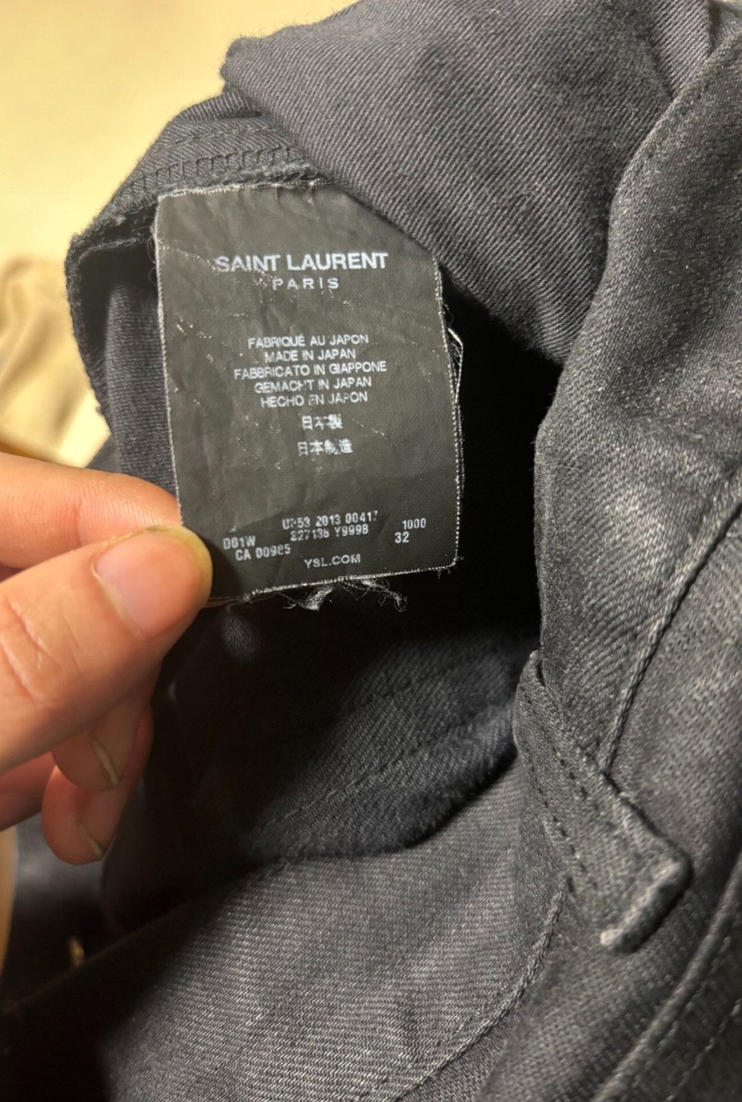 Saint Laurent Paris Saint Laurent SLP 2013FW D02 Original Tight Basic Jeans Size US 32 / EU 48 - 5 Thumbnail