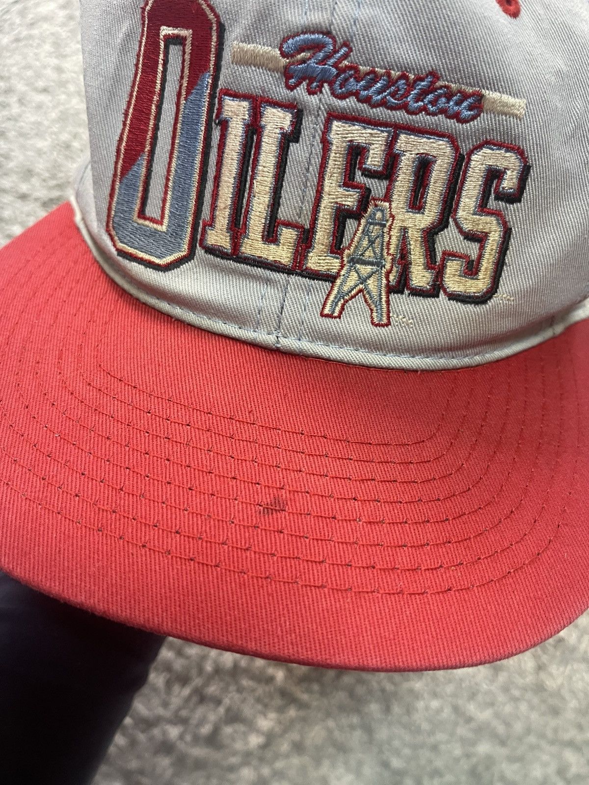 All Sport Vintage AJD Houston Oilers NFL Snapback Hat Cap Cap Two Tone Size ONE SIZE - 7 Thumbnail