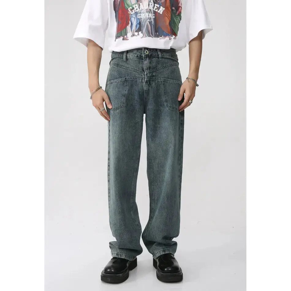 Japanese Brand Retro loose straight pocket jeans Size US 32 / EU 48 - 6 Thumbnail