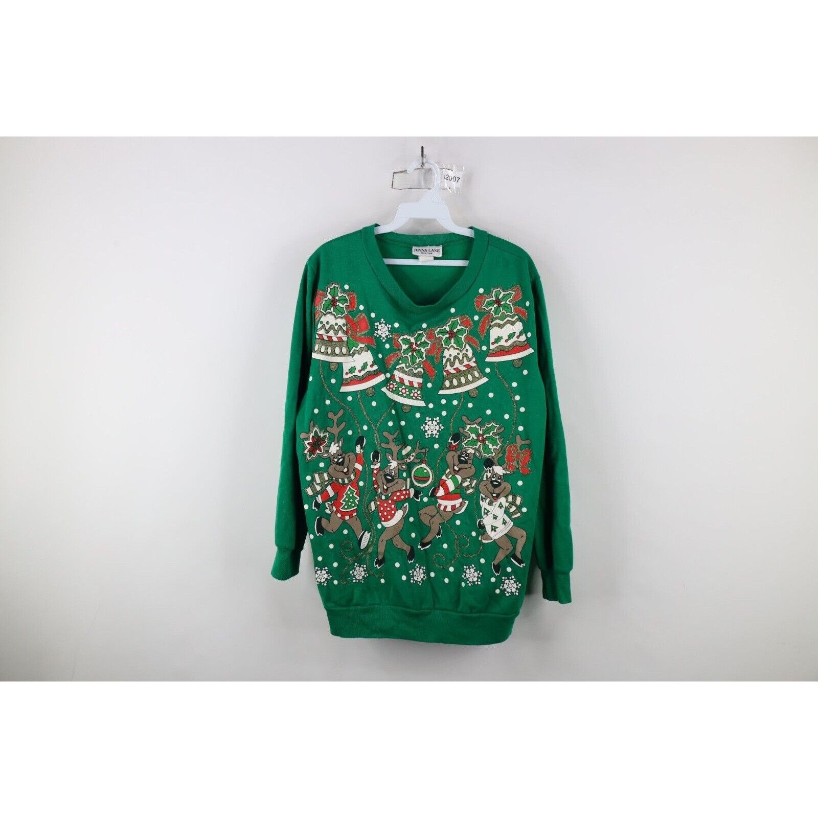 Vintage Vintage 90s Streetwear Christmas Reindeer Sweatshirt Size L / US 10 / IT 46 - 1 Thumbnail