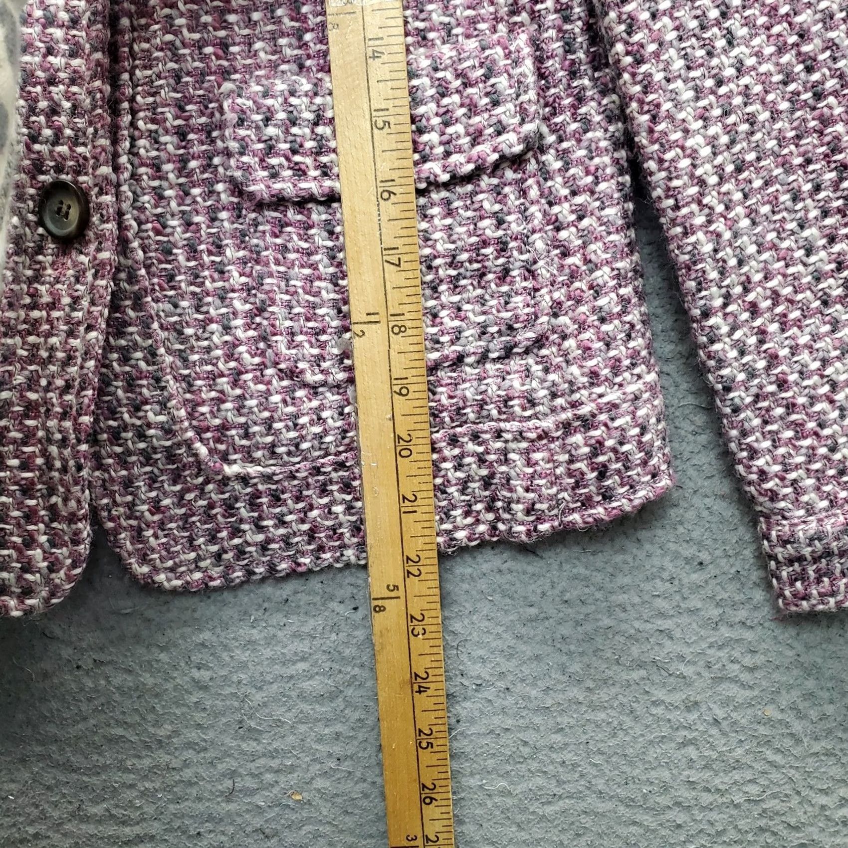 Talbots Talbots Tweed Blazer Jacket Womens Petite 6 Multicolor Wool Blend Button-Up EUC (optimized for search) Size M / US 6-8 / IT 42-44 - 4 Thumbnail