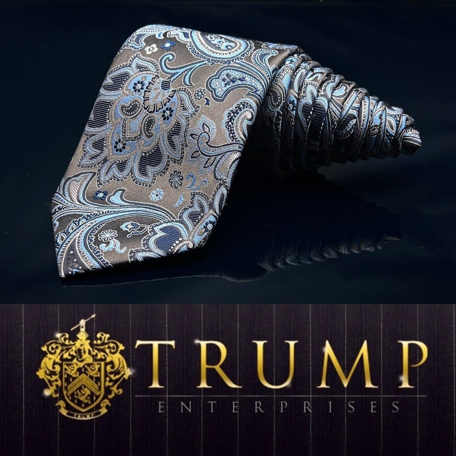 Donald Trump Donald J Trump Signature Collection Gold Bar Men's Necktie B Size ONE SIZE - 1 Thumbnail