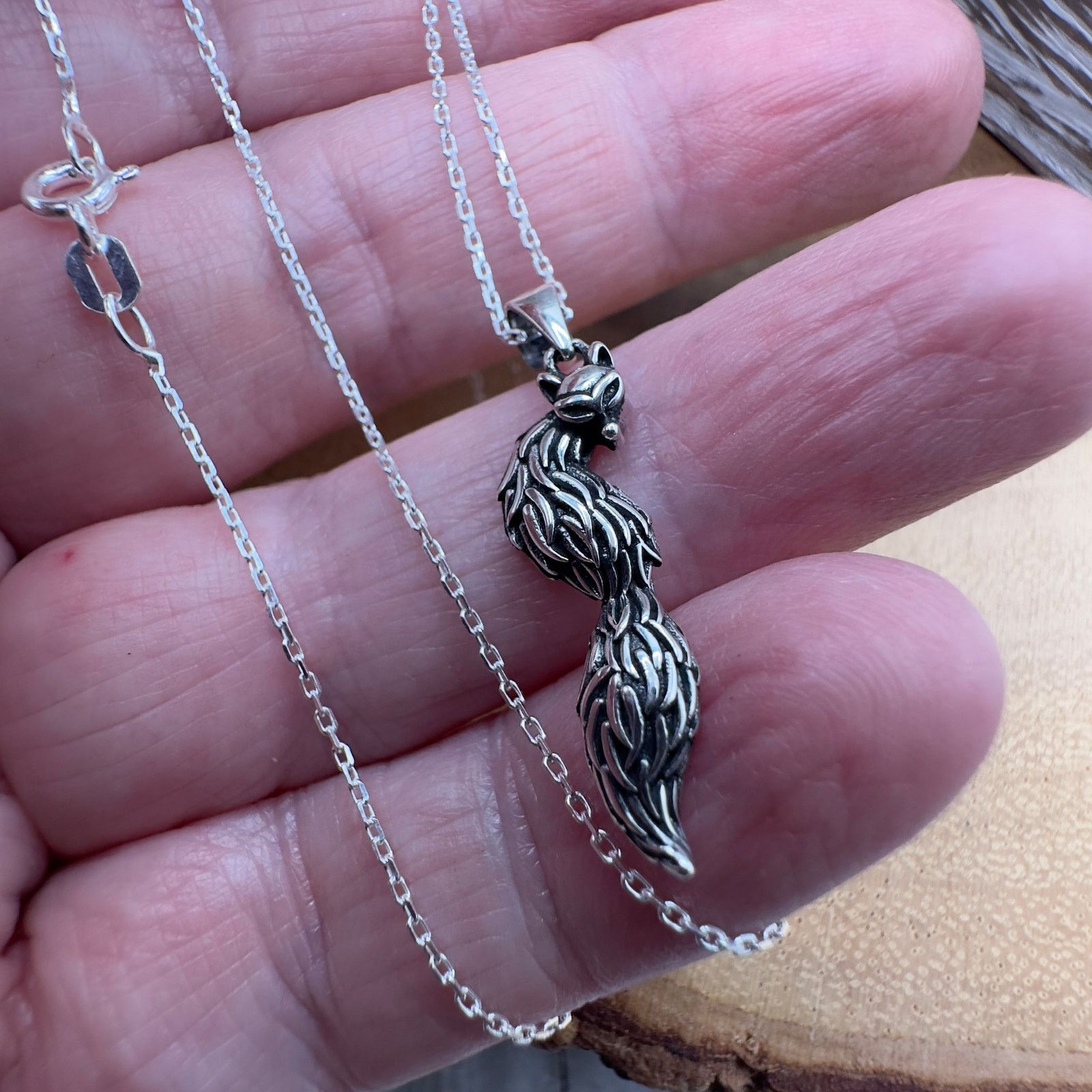 The Unbranded Brand Fox Sterling Silver Necklace Size ONE SIZE - 6 Thumbnail