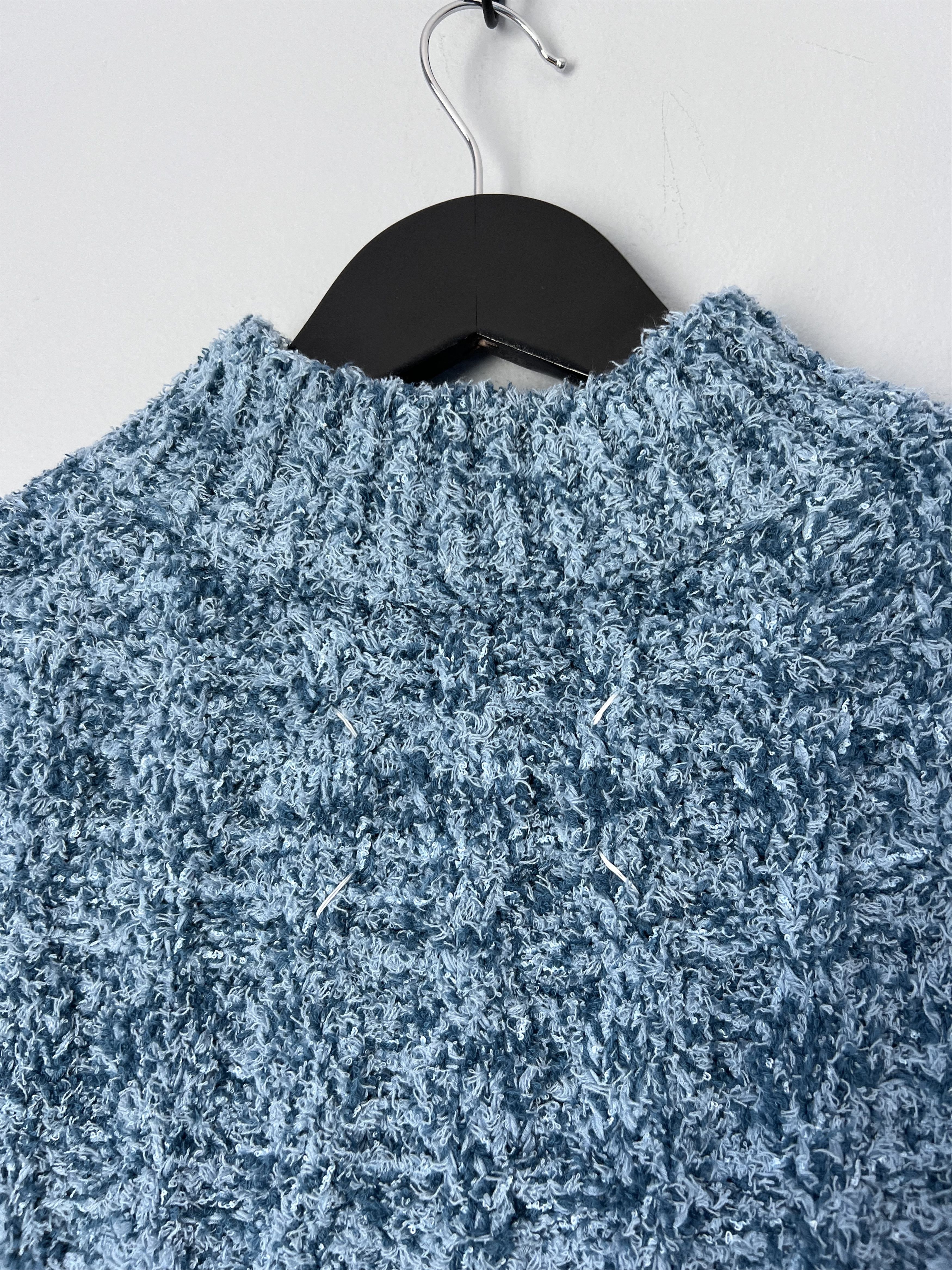 Maison Margiela Maison Margiela Mock Neck Sweater Vest in Blue Size US L / EU 52-54 / 3 - 5 Thumbnail
