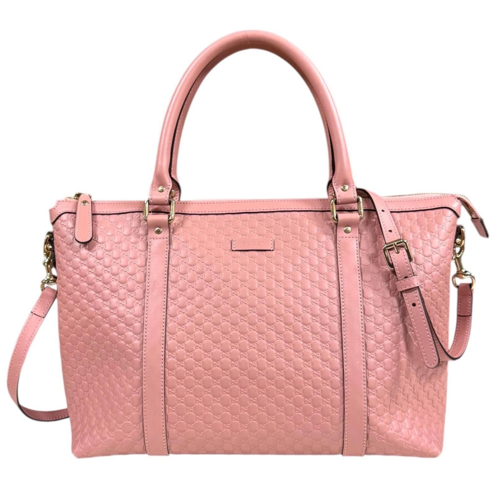 Gucci Gucci Micro Guccissima Shoulder Bag, Leather 449655, Pink, Women's, Pre-owned, 2-Way Size ONE SIZE - 1 Thumbnail