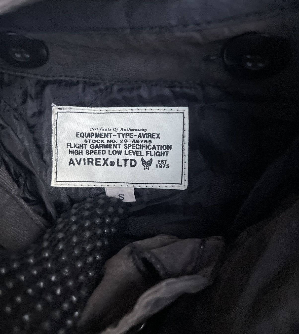 Avirex × Vintage Avirex Military Jacket – Star Patch Detail, Black Fishtail Size US S / EU 44-46 / 1 - 3 Thumbnail