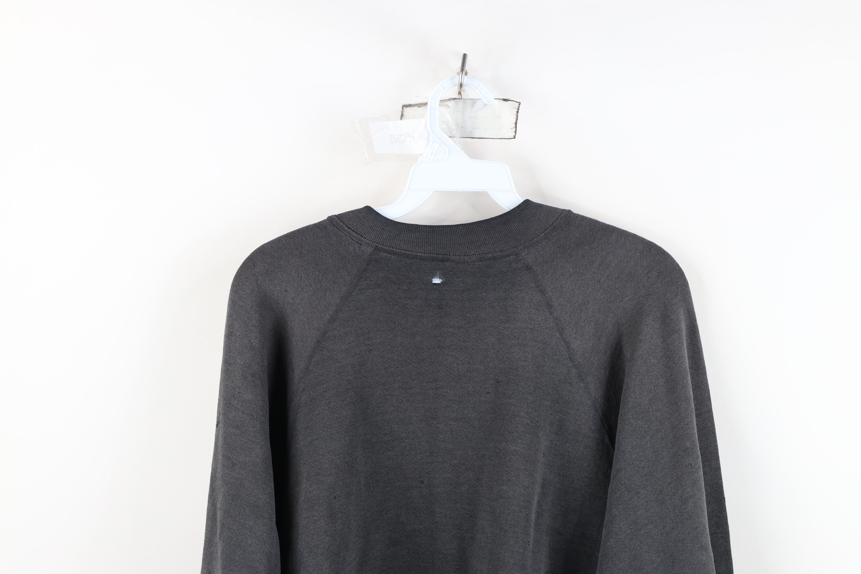 Vintage Vintage 90s Streetwear Blank Crewneck Sweatshirt Black USA Size 3XL / US 20-22 - 14 Thumbnail