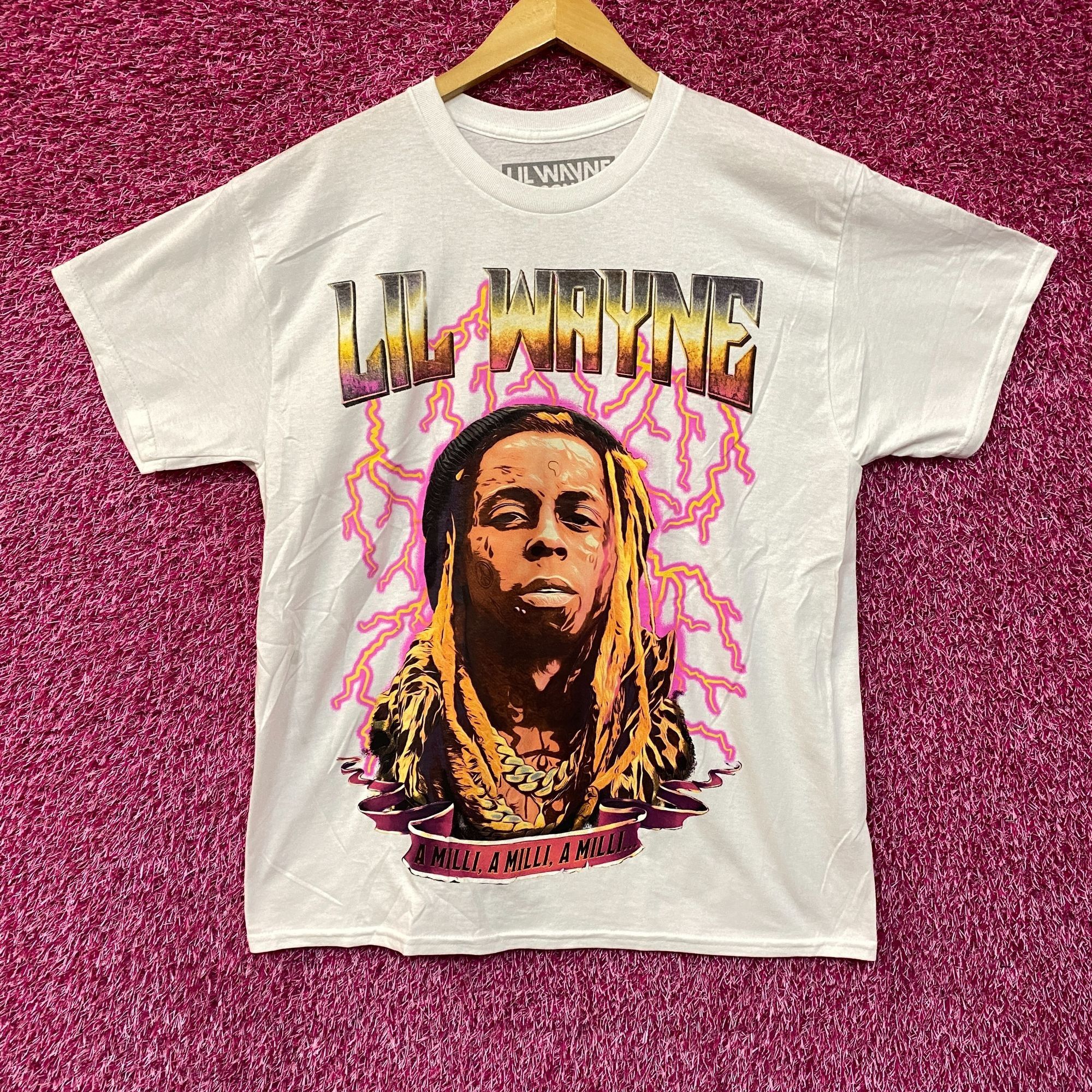 Lil Wayne Reason Lil Wayne A Milli Lightning White T-Shirt Large Size US L / EU 52-54 / 3 - 1 Thumbnail