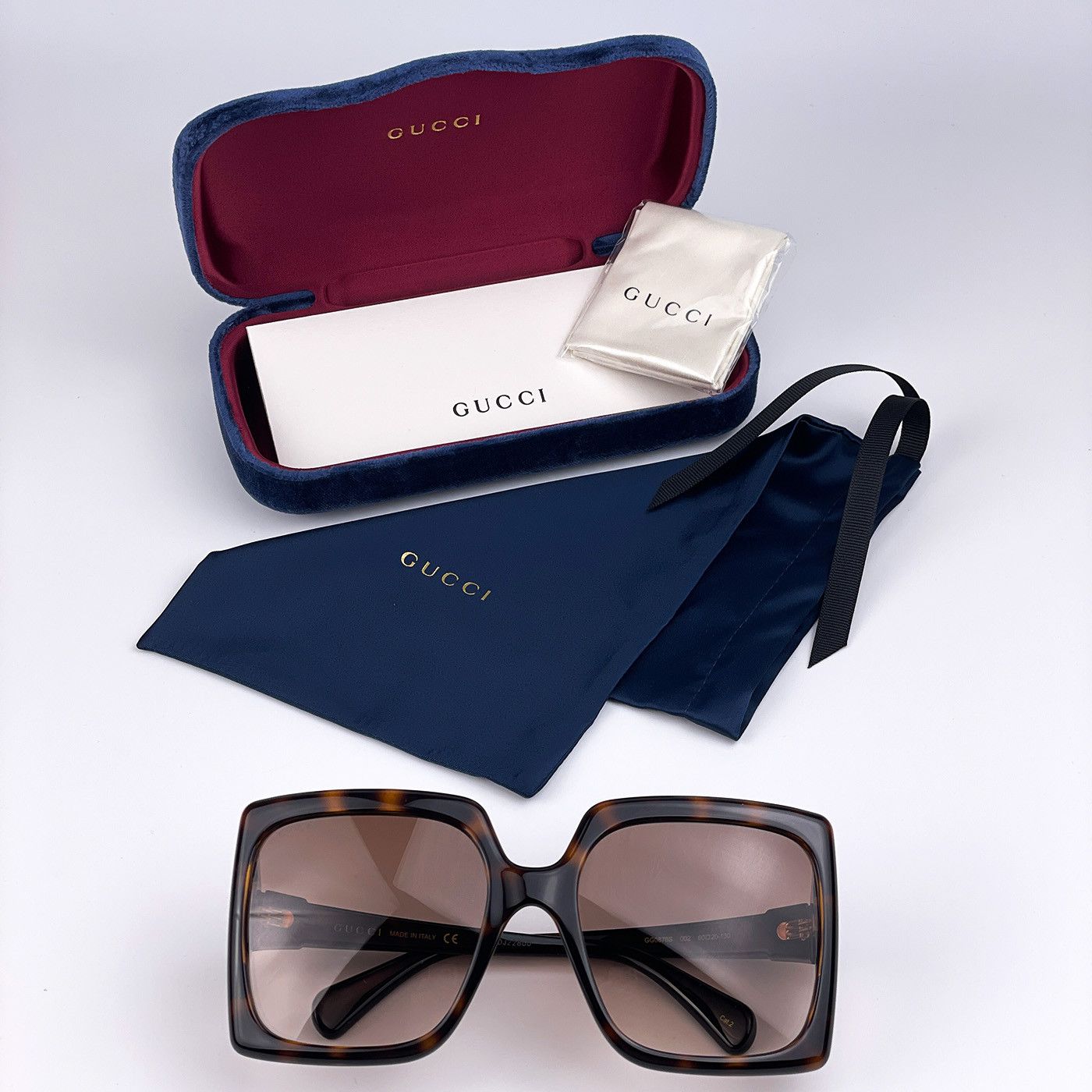 Gucci NEW Gucci Logo GG0876S 002 Rectangle Women Sunglasses Size ONE SIZE - 8 Thumbnail