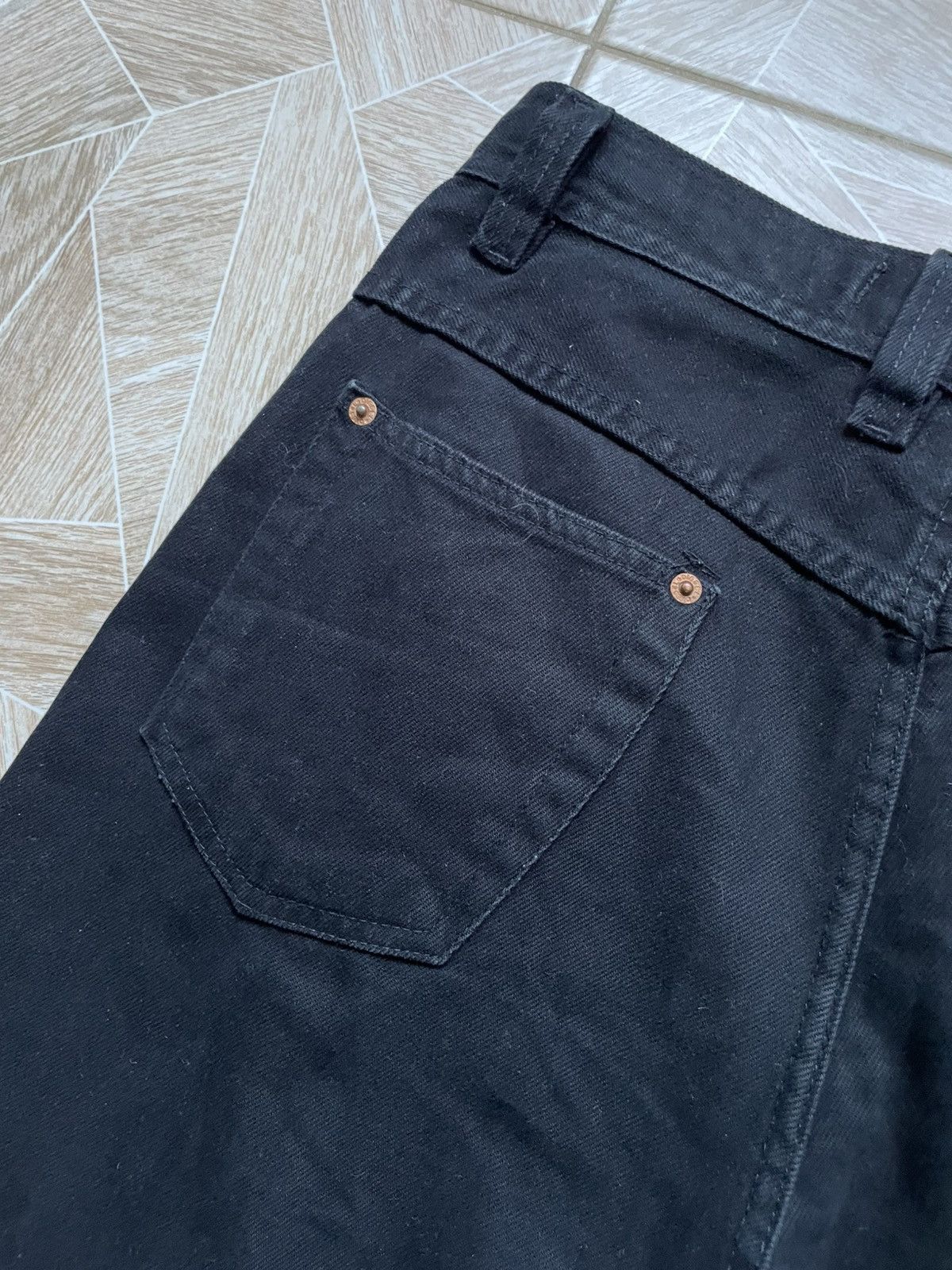 Diesel Y2K Archive Vintage Diesel Saddle Trade Mark 32 Black Denim Size US 32 / EU 48 - 6 Thumbnail