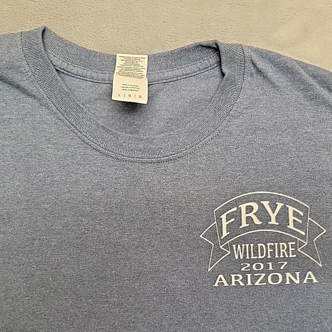 Frye Nike Shirt? (Original title provided: Wildland Firefighter Shirt Men L Blue 2017 Frye Arizona Coronado National Forest) Size US L / EU 52-54 / 3 - 2 Thumbnail