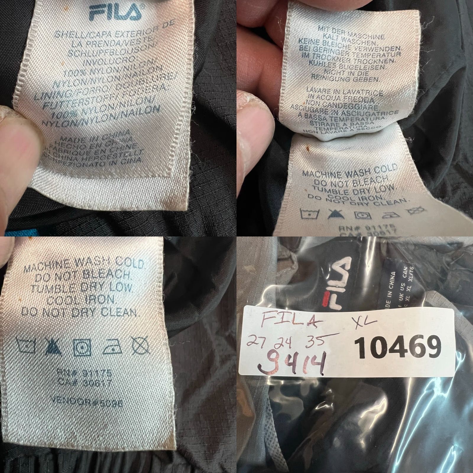 Fila FILA 3-in-1 Jacket Mens XL Black Zip Up Hooded Sports Casual Workwear Size US XL / EU 56 / 4 - 8 Thumbnail