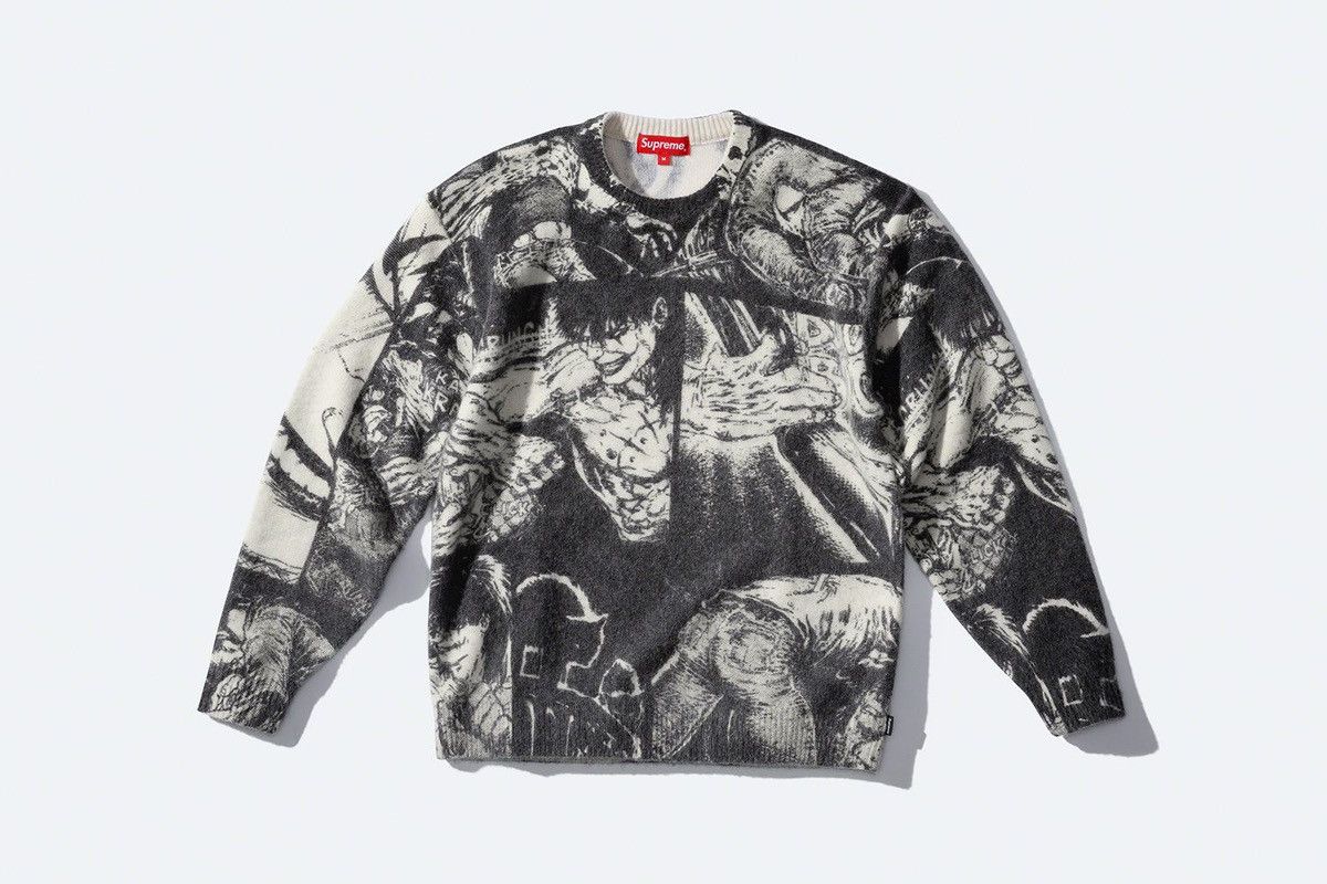 Supreme FALL WiNTER 2021 THE CROW MOHAiR KNiT CREWNECK SWEATER MANGA Size US S / EU 44-46 / 1 - 3 Thumbnail