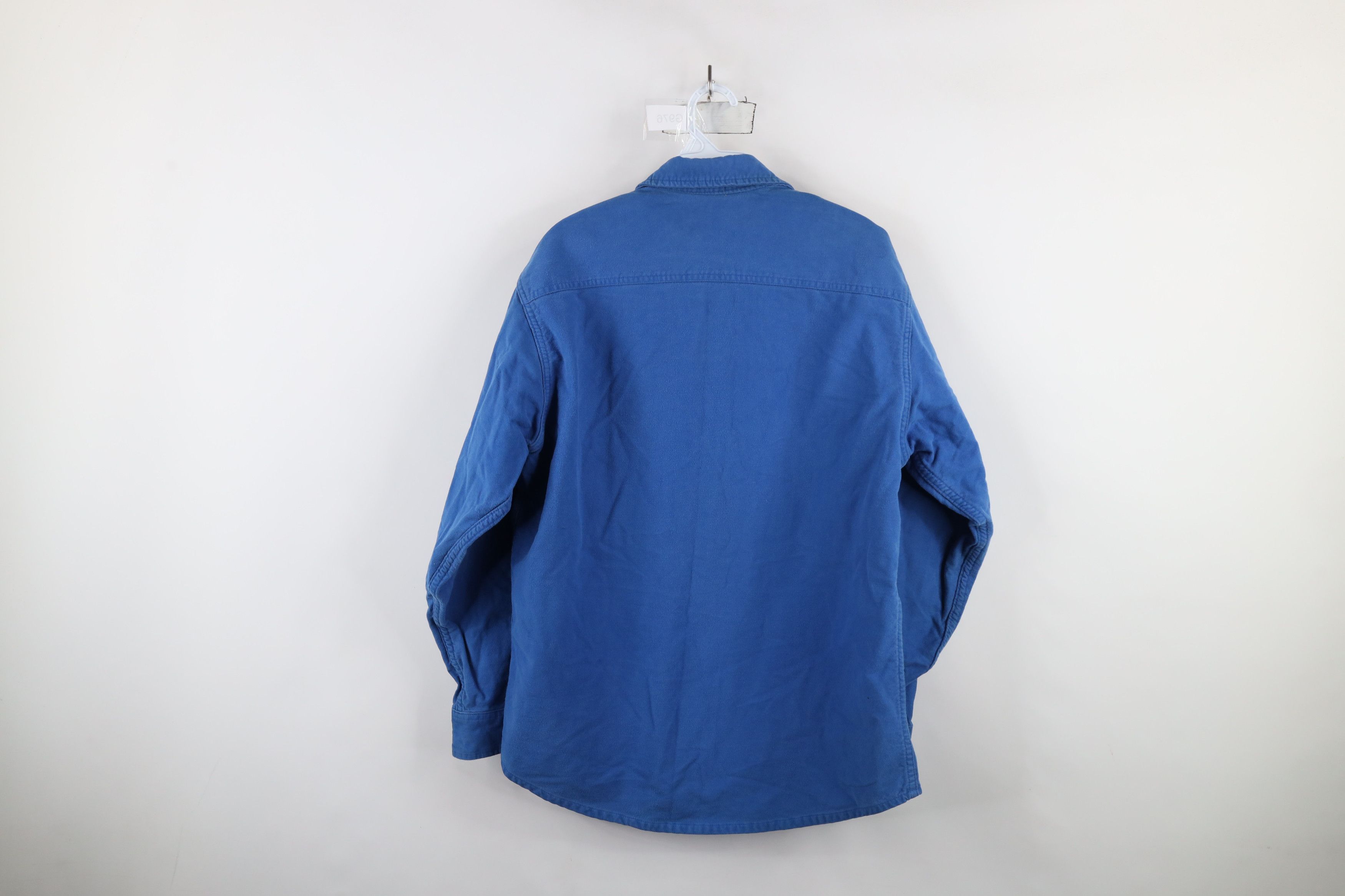 Vintage Vintage 90s Streetwear Cloth Collared Button Shirt Blue Size US L / EU 52-54 / 3 - 10 Thumbnail