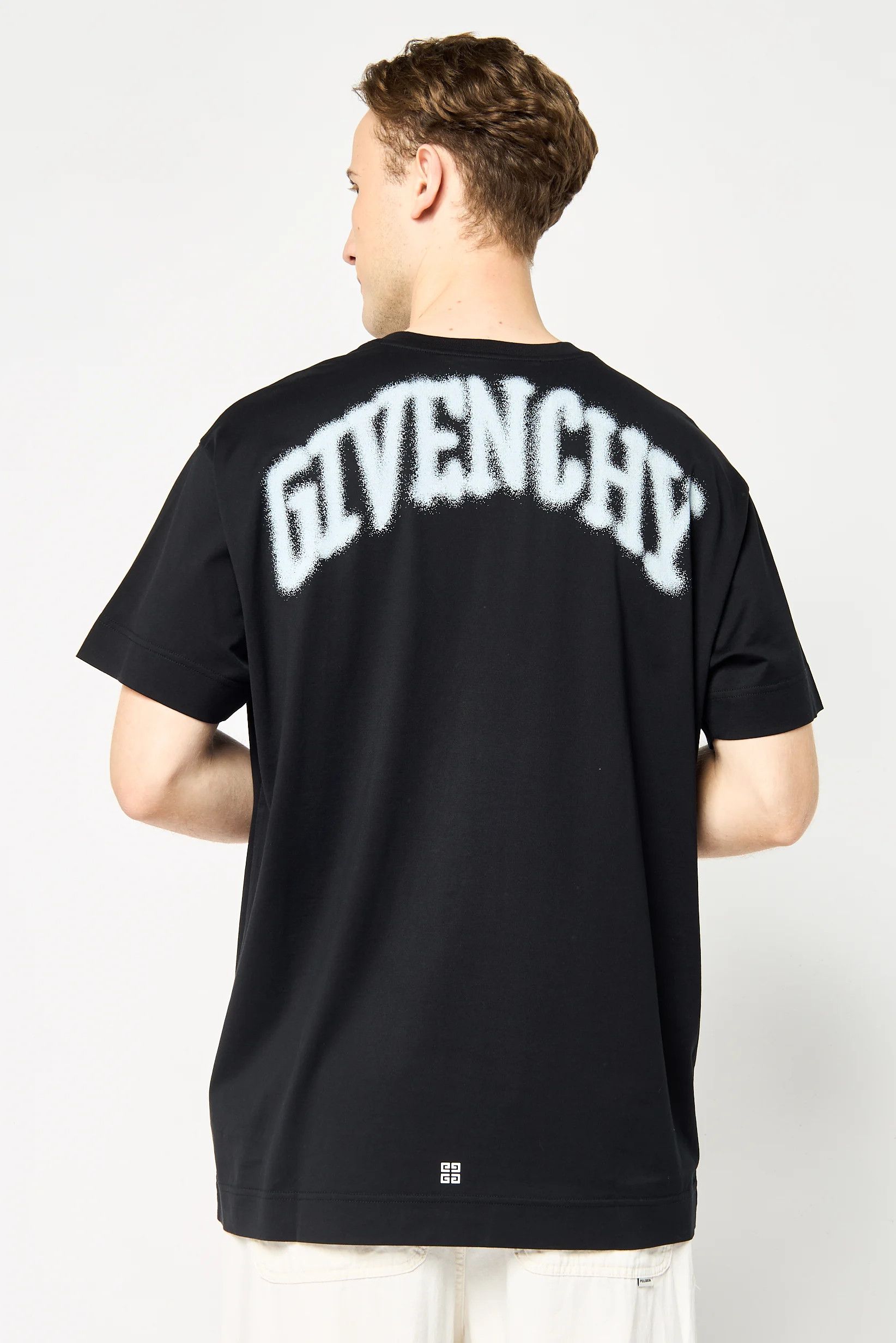 Givenchy Black Embellished Paris Skull Logo Oversized T-Shirt Size US M / EU 48-50 / 2 - 5 Thumbnail