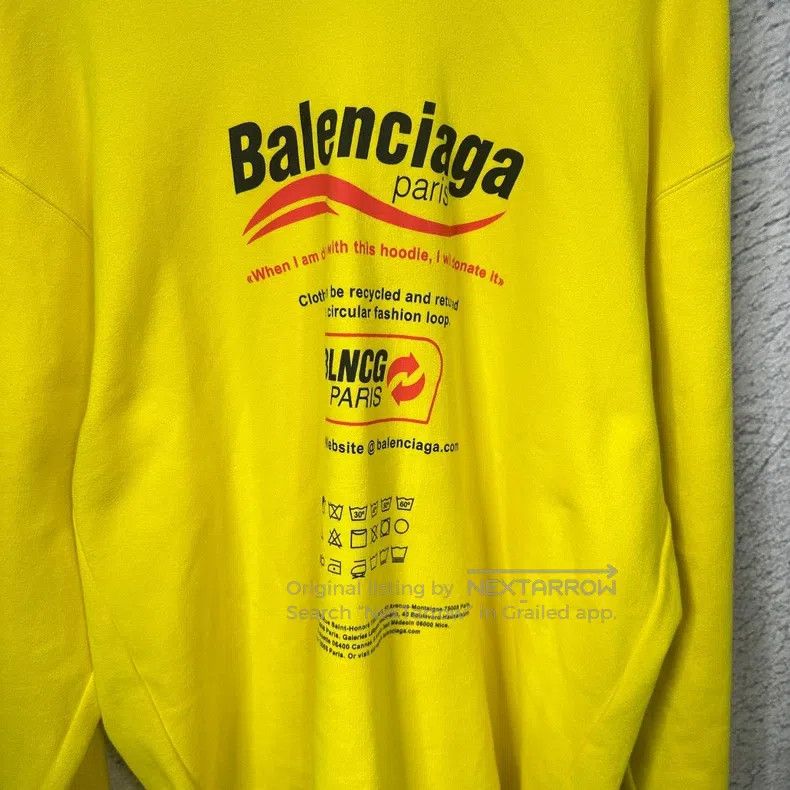 Balenciaga Balenciaga Front and back logo hooded sweatshirt Size US XXS / EU 40 - 3 Thumbnail