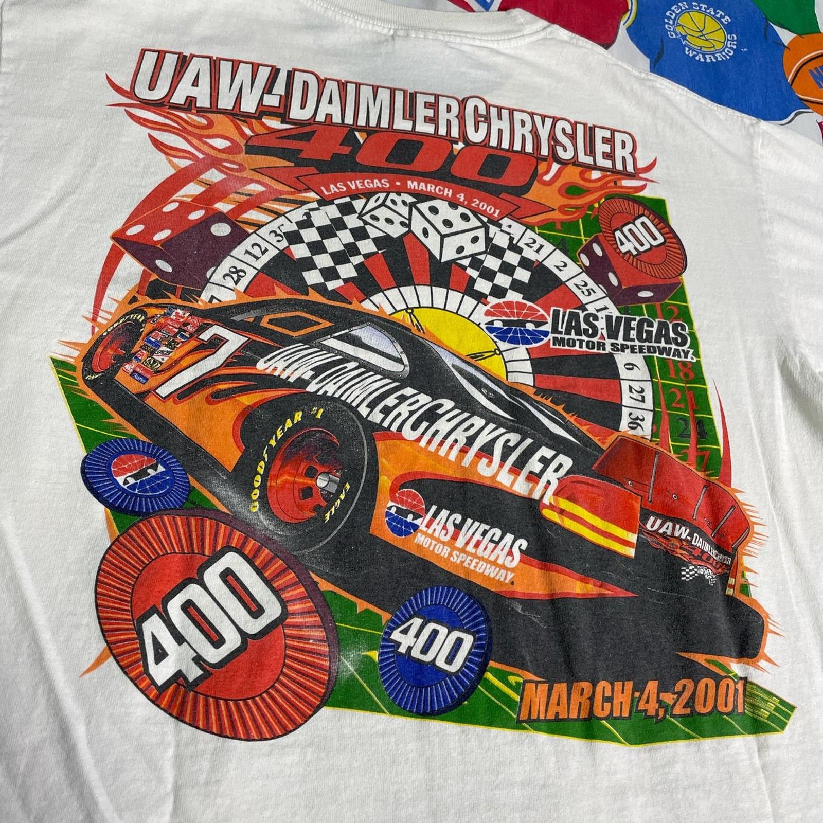 Chase Authentics × NASCAR × Vintage Vintage 2001 NASCAR Cars Direct 400 Las Vegas Speedway Tee Size US L / EU 52-54 / 3 - 4 Thumbnail
