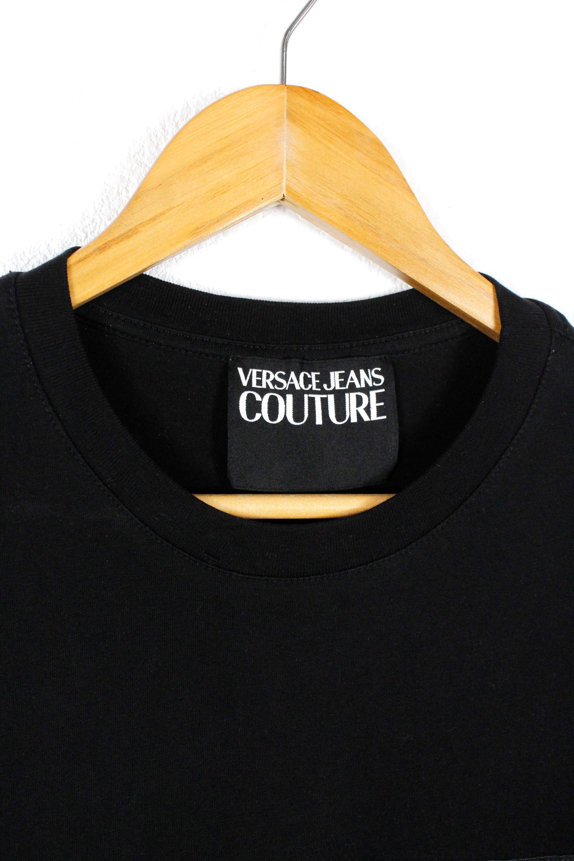 Versace × Versace Jeans Couture Versace Jeans Couture Logo Applique Patch Noir Tee T-shirt Size US S / EU 44-46 / 1 - 3 Thumbnail