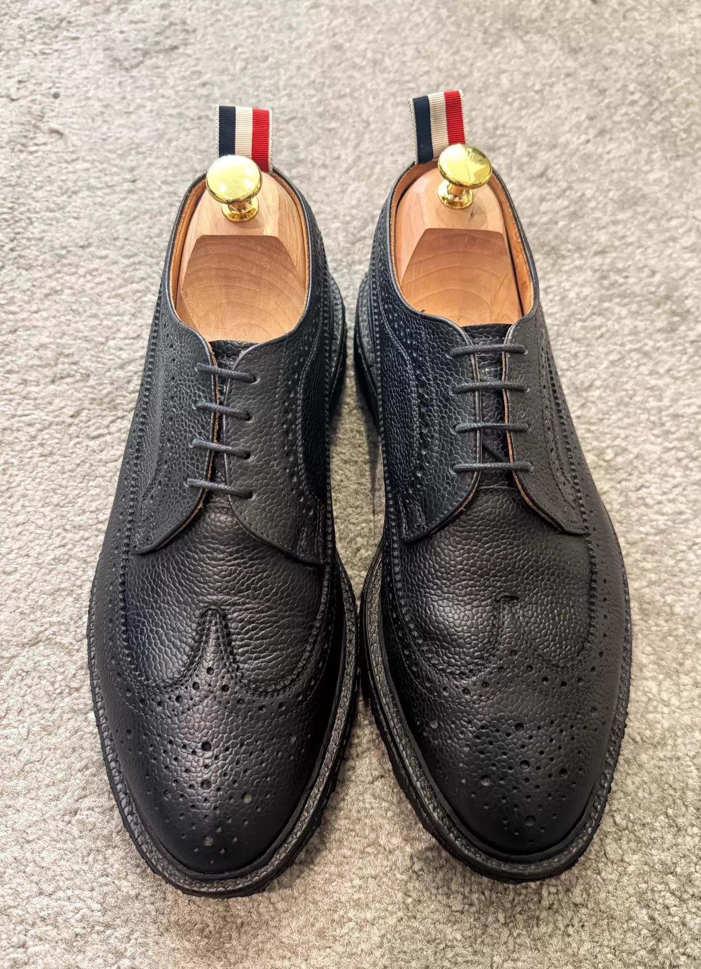 Thom Browne Thom Browne Black Brogue Oxford Rubber Sole 8 (Nike 42) Size US 8 / EU 41 - 1 Thumbnail