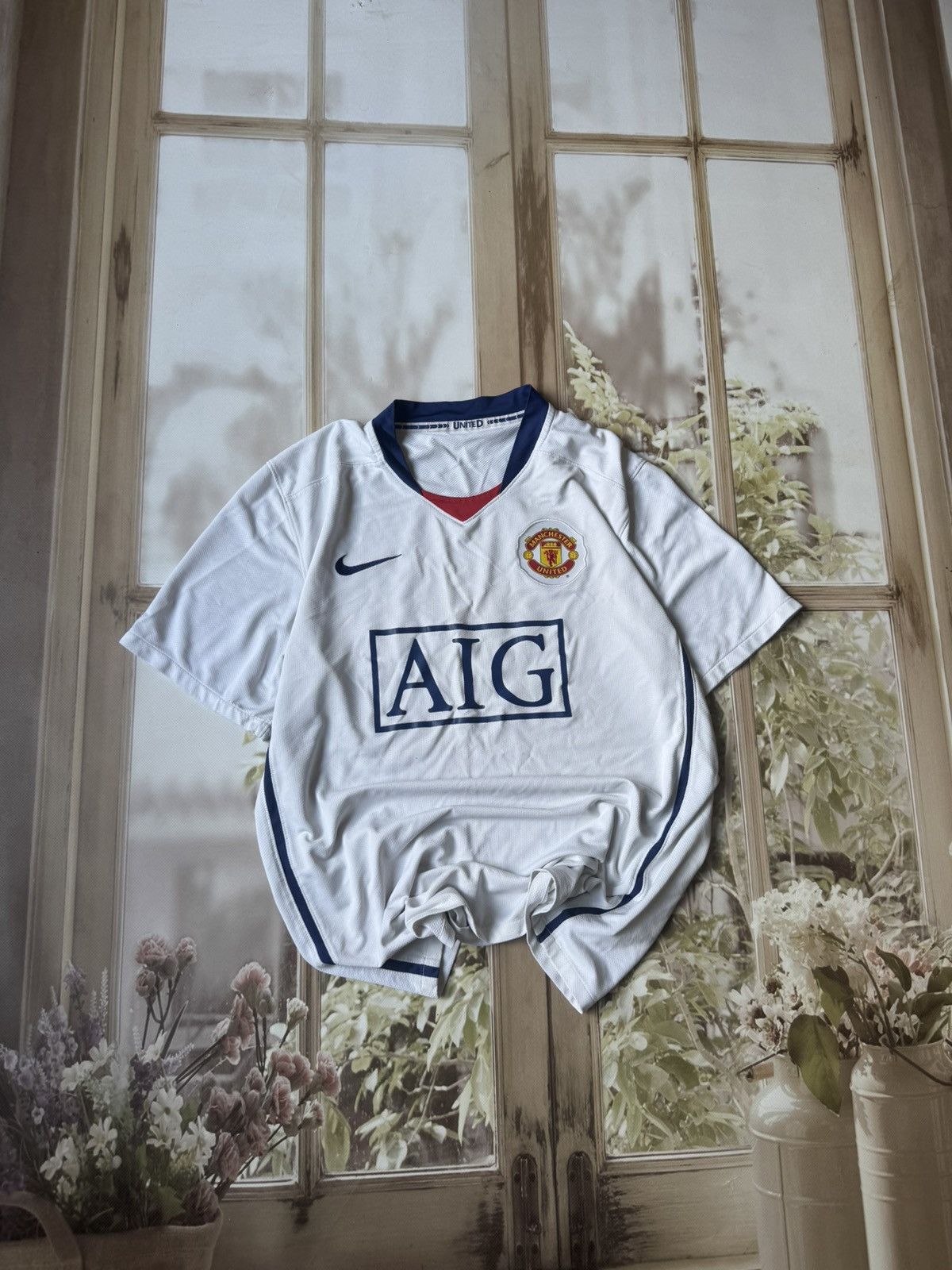 Nike Rare 07/08 nike Manchester United Ronaldo Jersey AIG 40 th