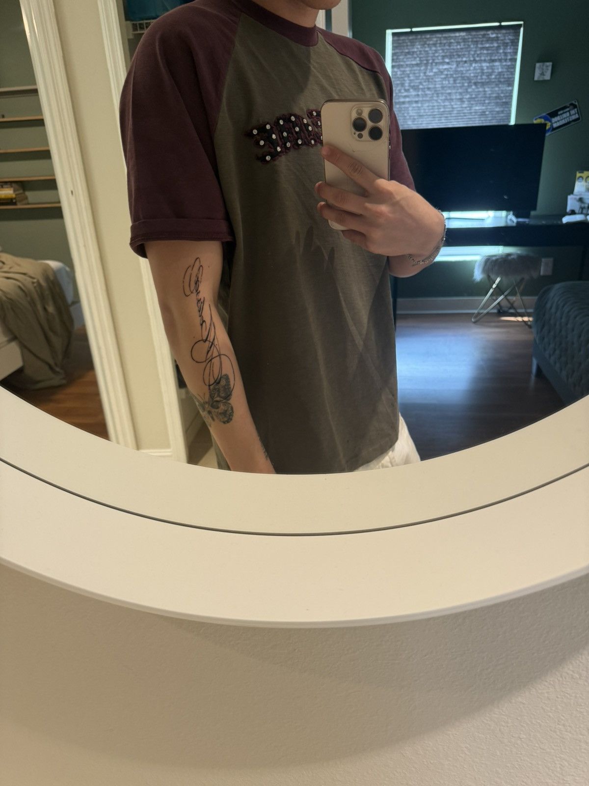Supreme Beautiful supreme short sleeve burgandy and olive Size US M / EU 48-50 / 2 - 1 Thumbnail