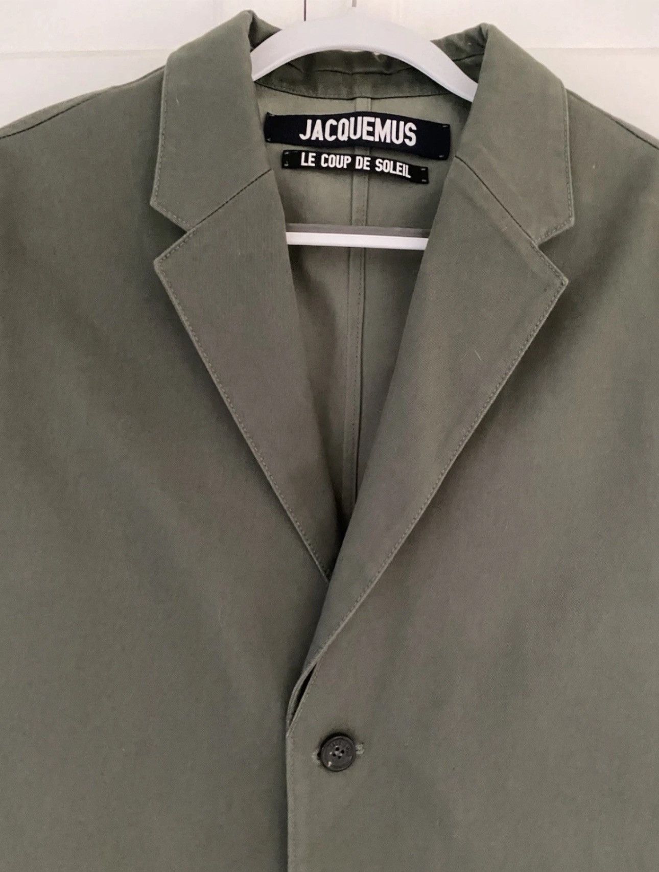 Jacquemus Jacquemus Men’s Olive Green Jacket “Coup De Soleil” Size US M / EU 48-50 / 2 - 2 Thumbnail