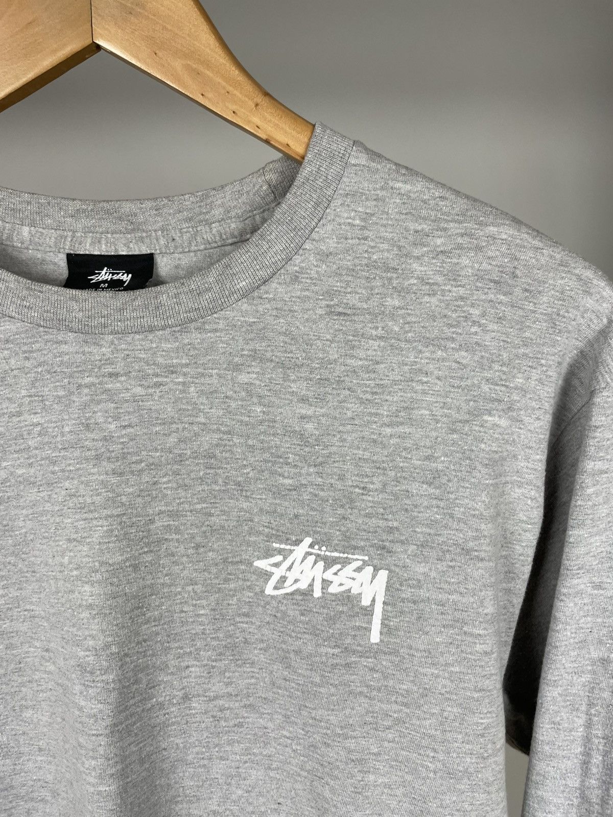 Designer × Stussy Stussy long sleeve big logo cotton grey size M Size US M / EU 48-50 / 2 - 3 Thumbnail