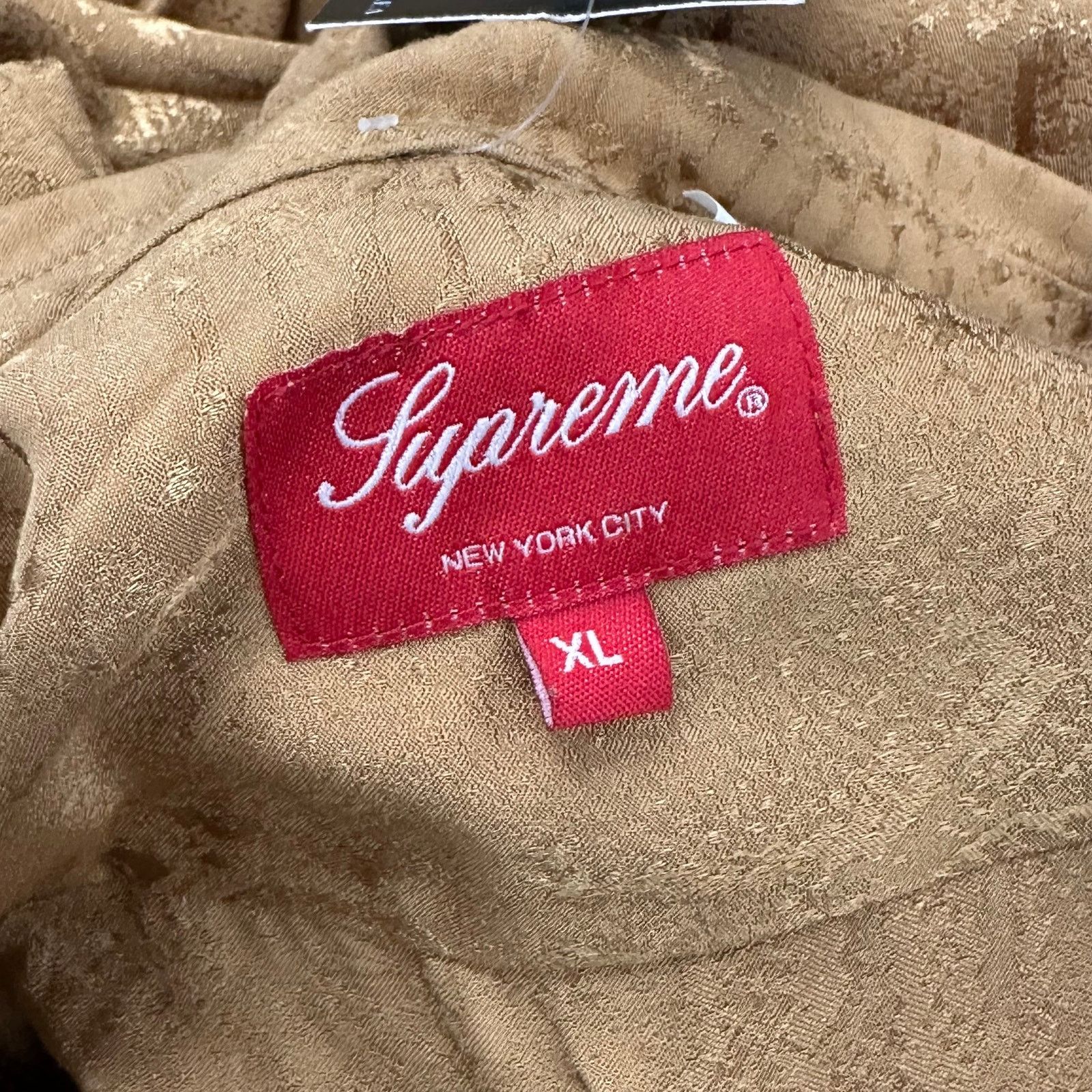 Supreme SS20 Supreme Snakeskin Jacquard Shirt Gold Button Up Size XL Size US XL / EU 56 / 4 - 5 Thumbnail