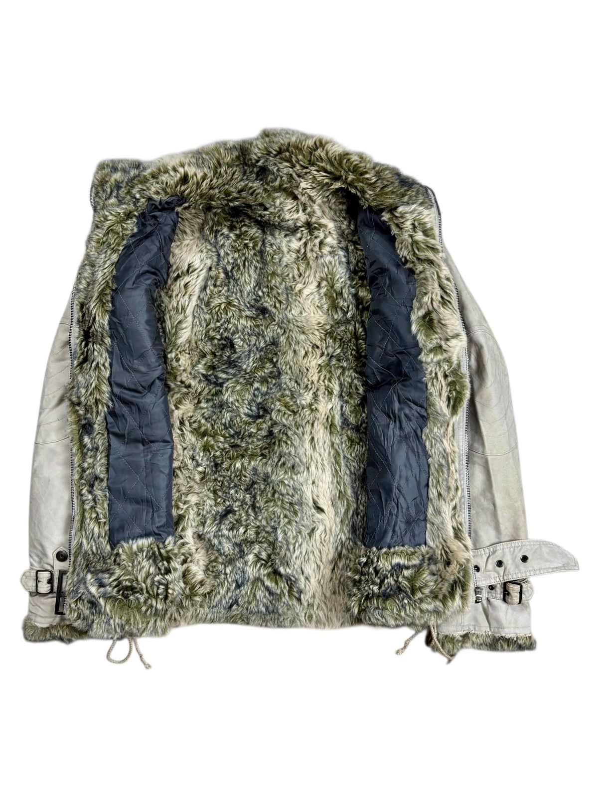 Yasuyuki Ishii 2000s Schlussel - Vkei Style Fur Interior Rider Jacket Size US M / EU 48-50 / 2 - 3 Thumbnail