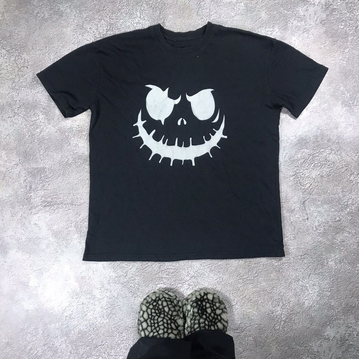 Vintage Vintage Y2K Graphic Tee Skeleton Face Horror Punk Streetwear Size US XL / EU 56 / 4 - 1 Thumbnail