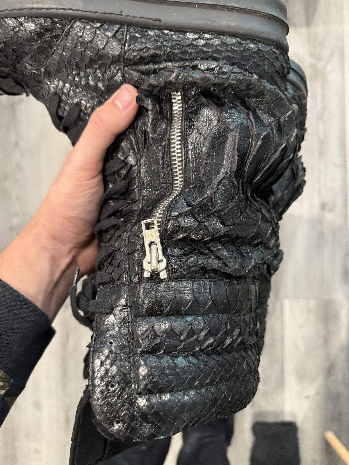 Rick Owens Rick Owens Snakeskin Cargobasket Size US 11 / EU 44 - 4 Thumbnail