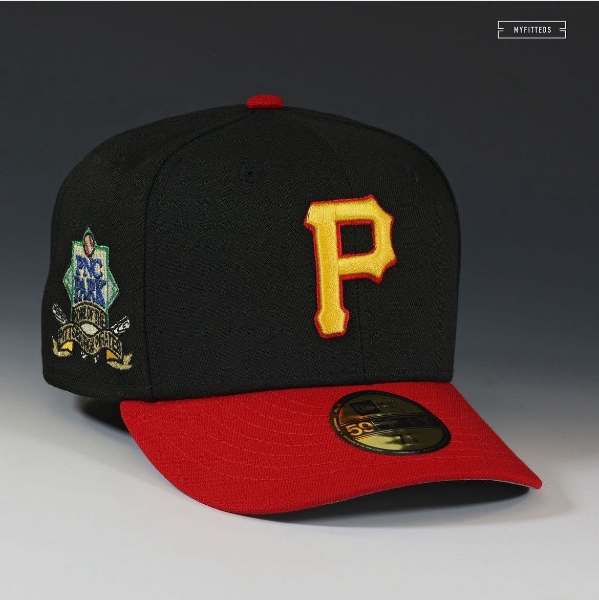 MyFitteds 7 1/4 PNC PARK HOME OF THE PiTTSBURGH PiRATES RED ViSOR 5950 Size ONE SIZE - 2 Thumbnail