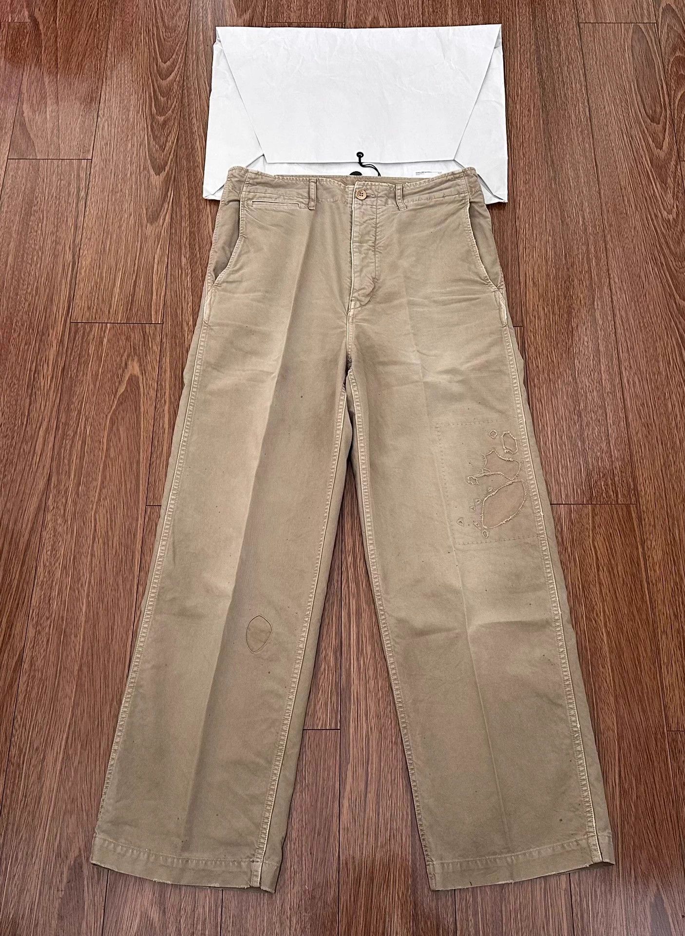 Visvim VISVIM 25SS Crash Wide Chino Beige 2 Destroyed Oil Size US 30 / EU 46 - 1 Thumbnail