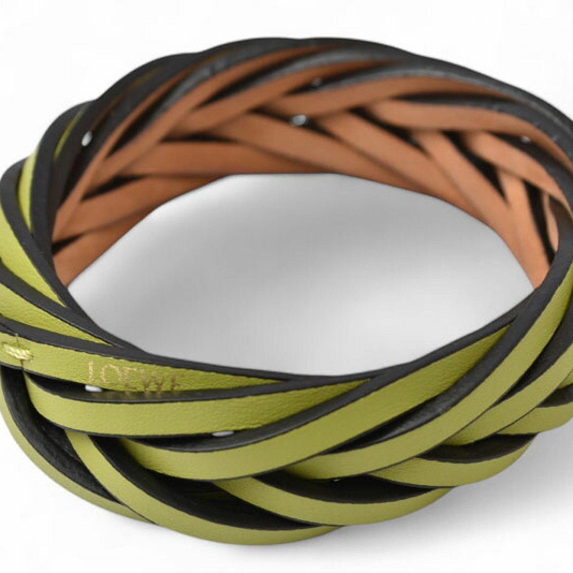 Loewe LOEWE Bracelet Bangle for Women Braided Classic Calf Green Size ONE SIZE - 1 Thumbnail