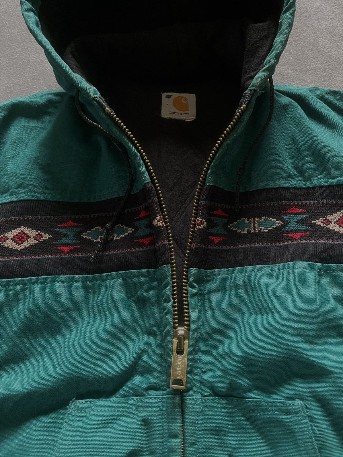 Carhartt Vintage 90’s Carhartt Aztec Jacket Size US L / EU 52-54 / 3 - 3 Thumbnail
