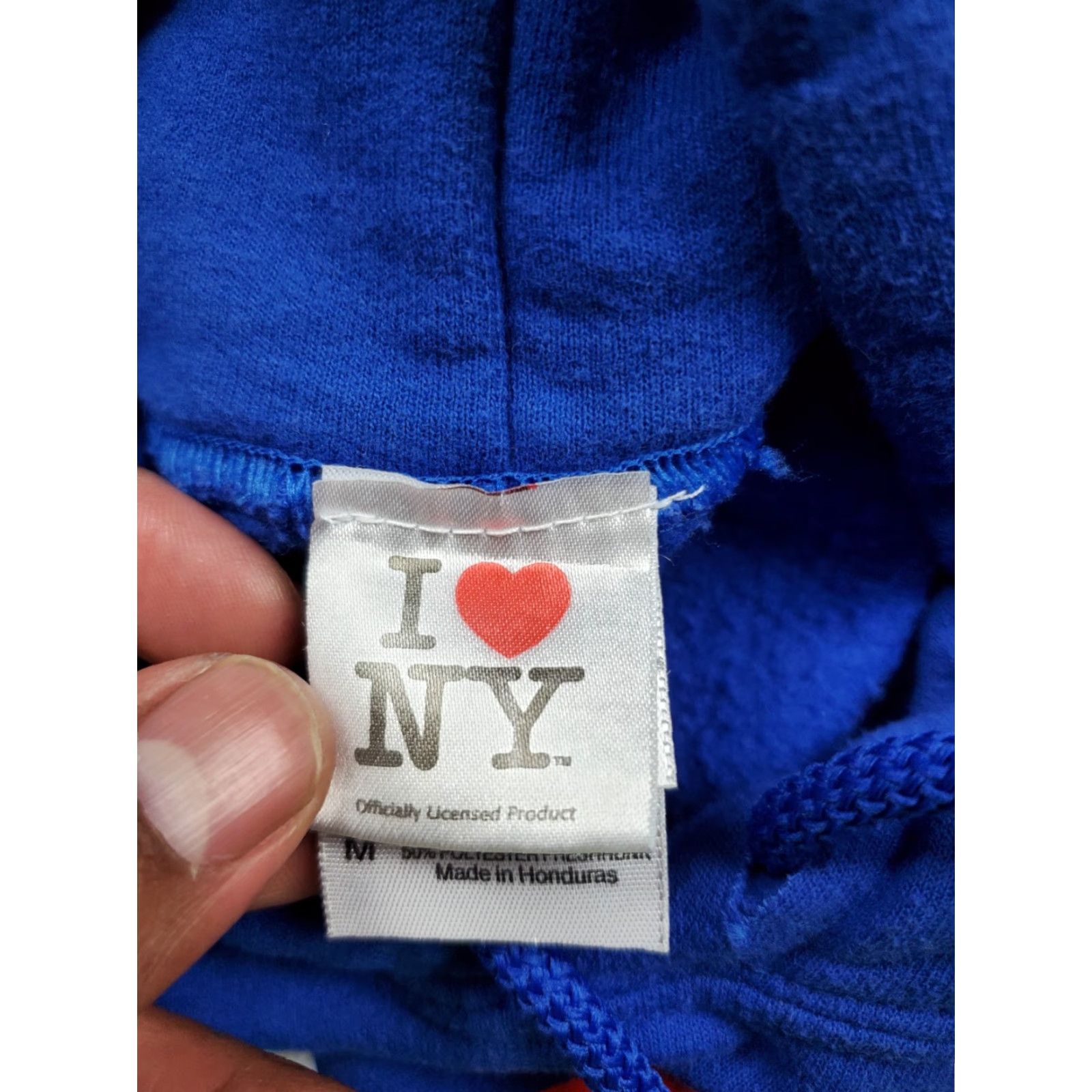 Vintage I Love New York Hoodie Small Adults Blue Long Sleeve Sweatshirt Official Size US S / EU 44-46 / 1 - 4 Thumbnail