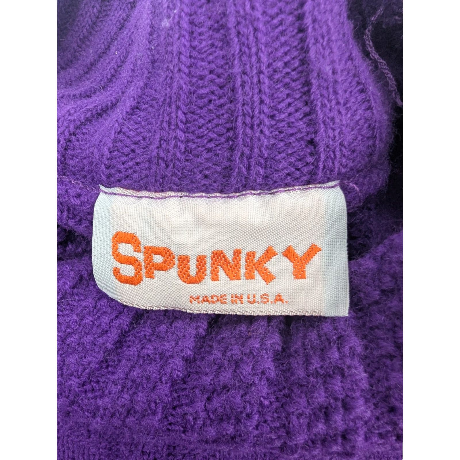 Etro VINTAGE Spunky Knit Sweater Purple Women's Large 80s 90s USA Retro Pullover Knit Sweatshirt pullover Dolman Crew Neck 100% Acrylic M Size L / US 10 / IT 46 - 7 Thumbnail