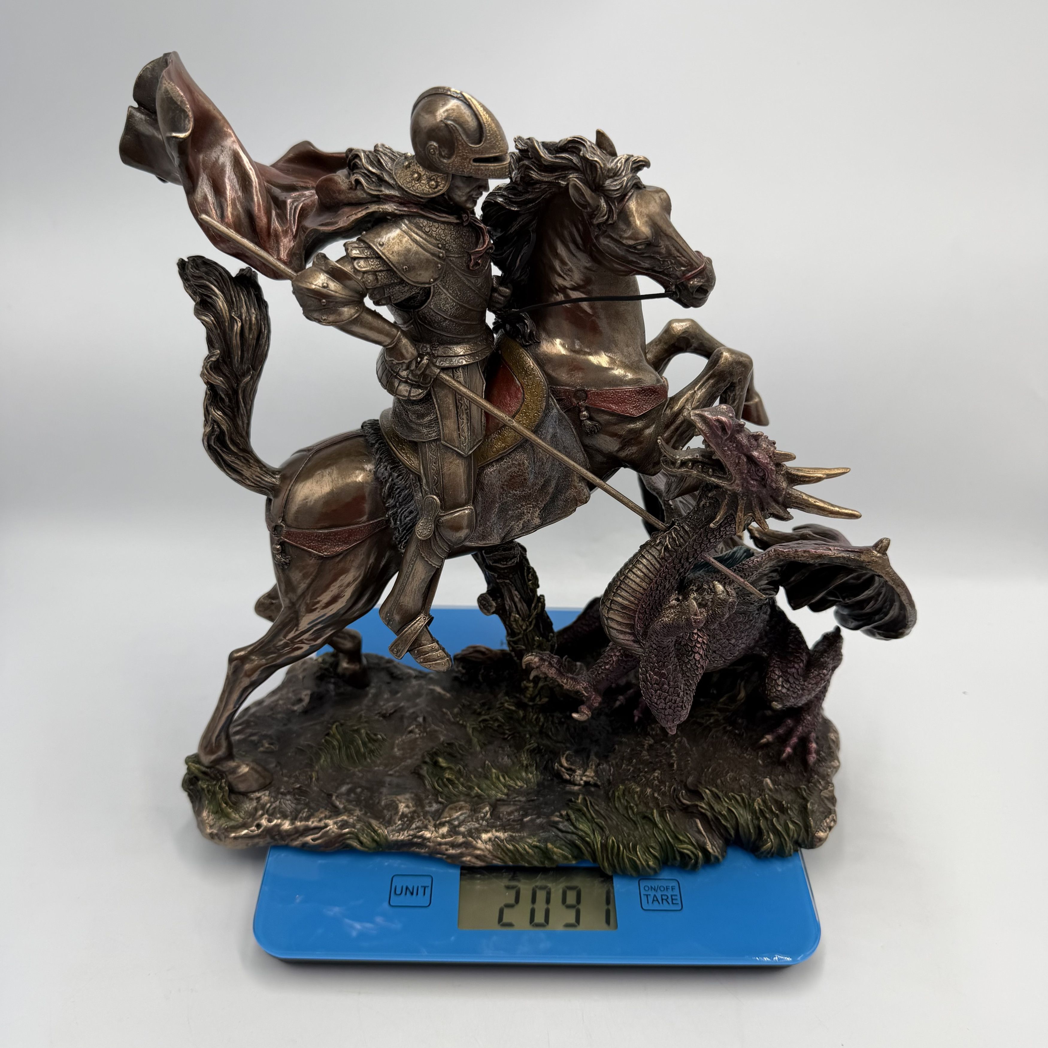 Other Saint George and Dragon Statue Bronze Finish Figurine 25cm Size ONE SIZE - 4 Thumbnail