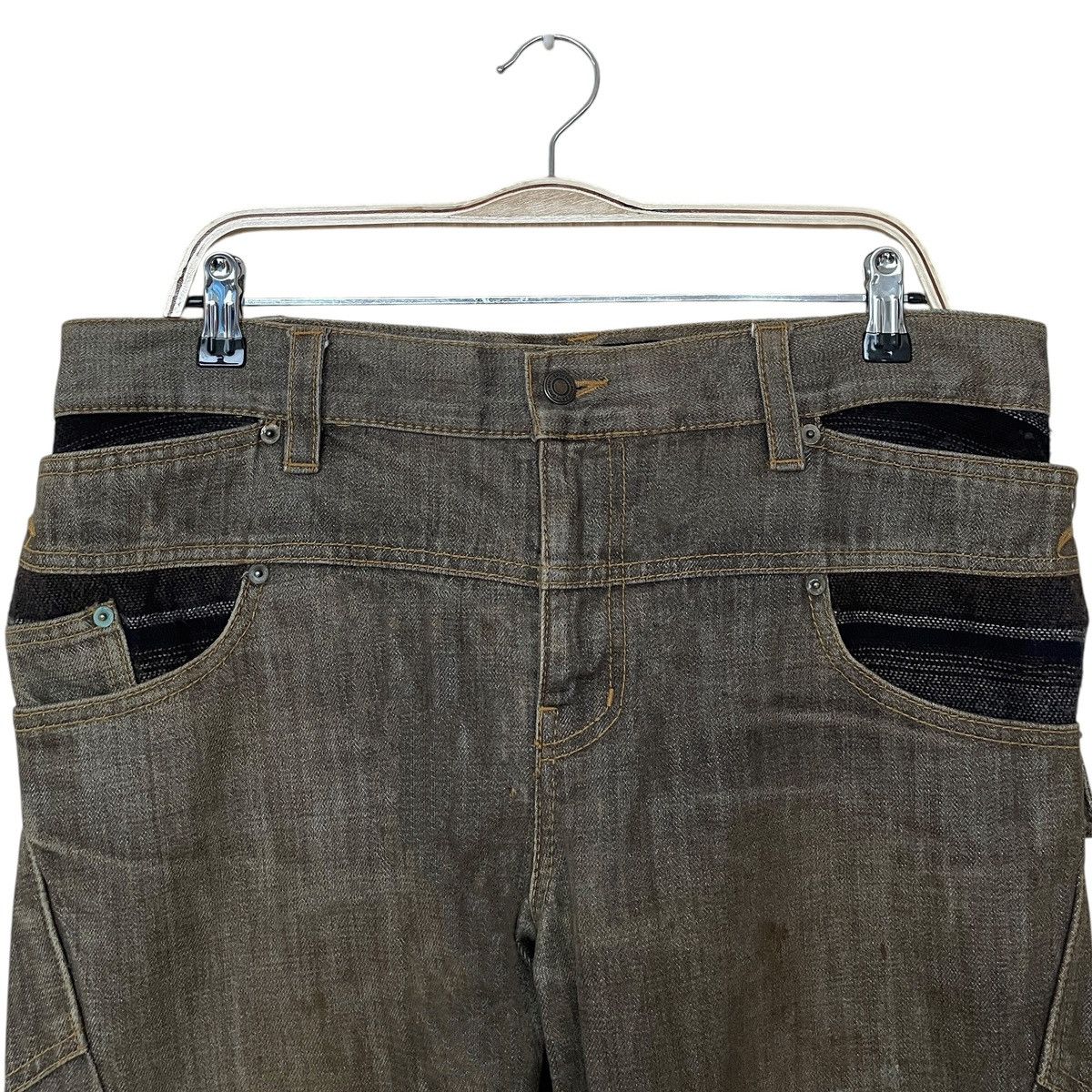 If Six Was Nine Vintage Japanese Brand Breath Mint Double Waist Jeans 2000s Size US 44 / EU 60 - 3 Thumbnail