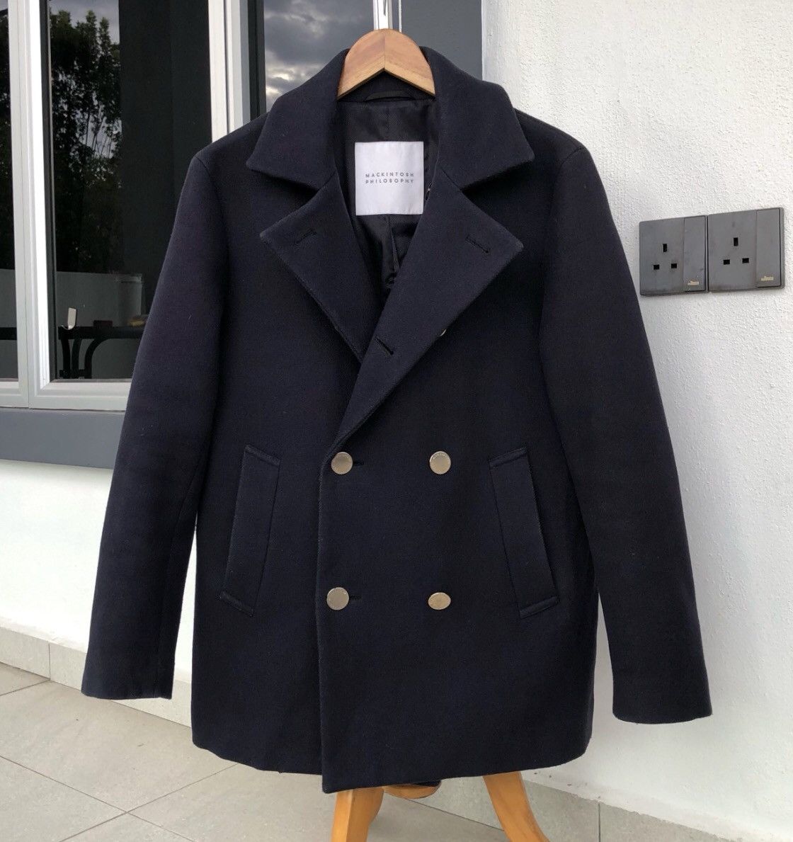 Mackintosh Mackintosh Philosophy Double Breasted Navy Blue Wool Peacoat Size US M / EU 48-50 / 2 - 12 Thumbnail
