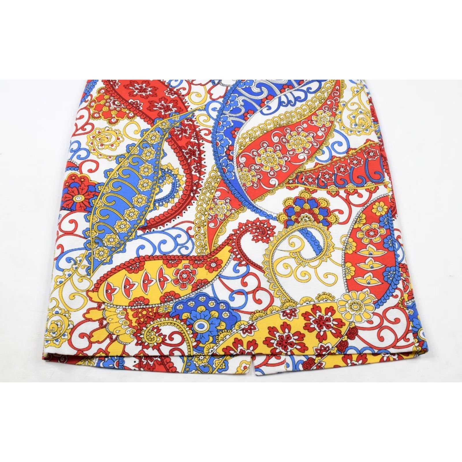 Talbots Talbots Skirt Womens 2 Pull On Pencil Paisley Lyocell Cotton White Multicolor Blue Red 90s? Size 26" / US 2 / IT 38 - 3 Thumbnail