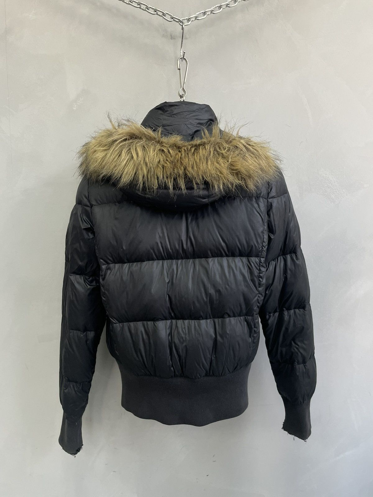 If Six Was Nine Nike Y2K Black Puffer Jacket Fur Hood if six was nine style Size US M / EU 48-50 / 2 - 12 Thumbnail