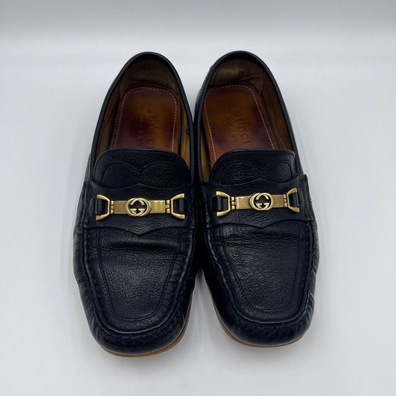 Gucci Gucci Leather Double G Loafers for Men - Size US 8 / EU 41 - 2 Thumbnail